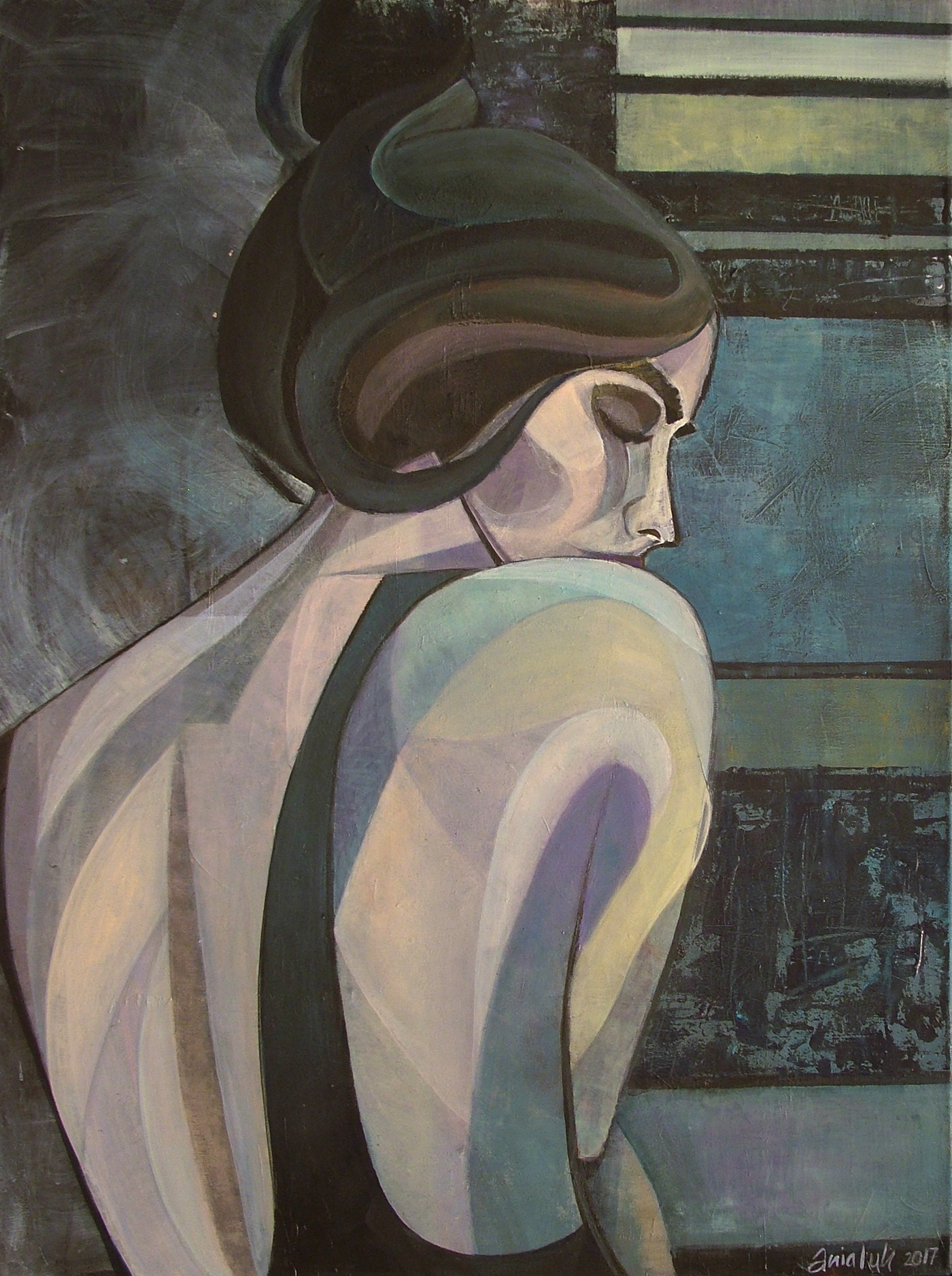 woman contemporary art shoulders orginal inspirational artdeco beatiful decoration