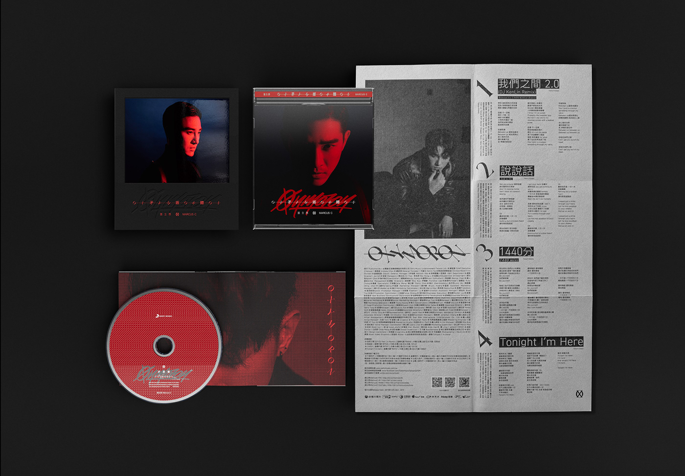 music Album cd Packaging typography   red black kpop poster Layout