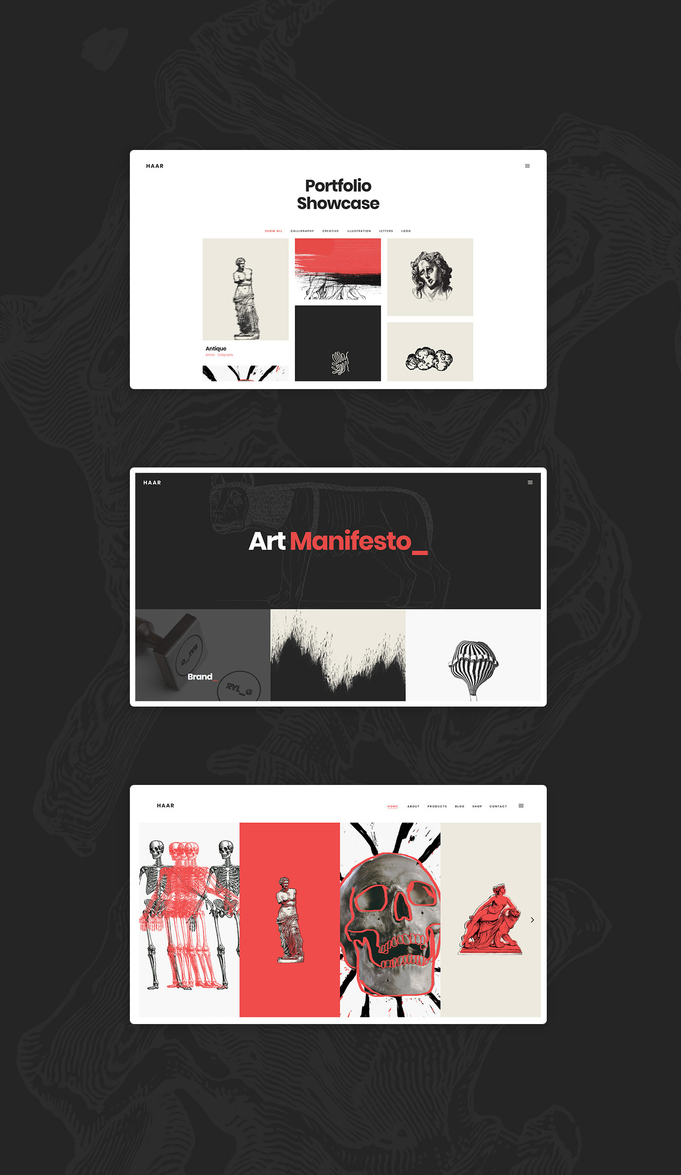 design Web ILLUSTRATION  UI ux bold red art portfolio creative