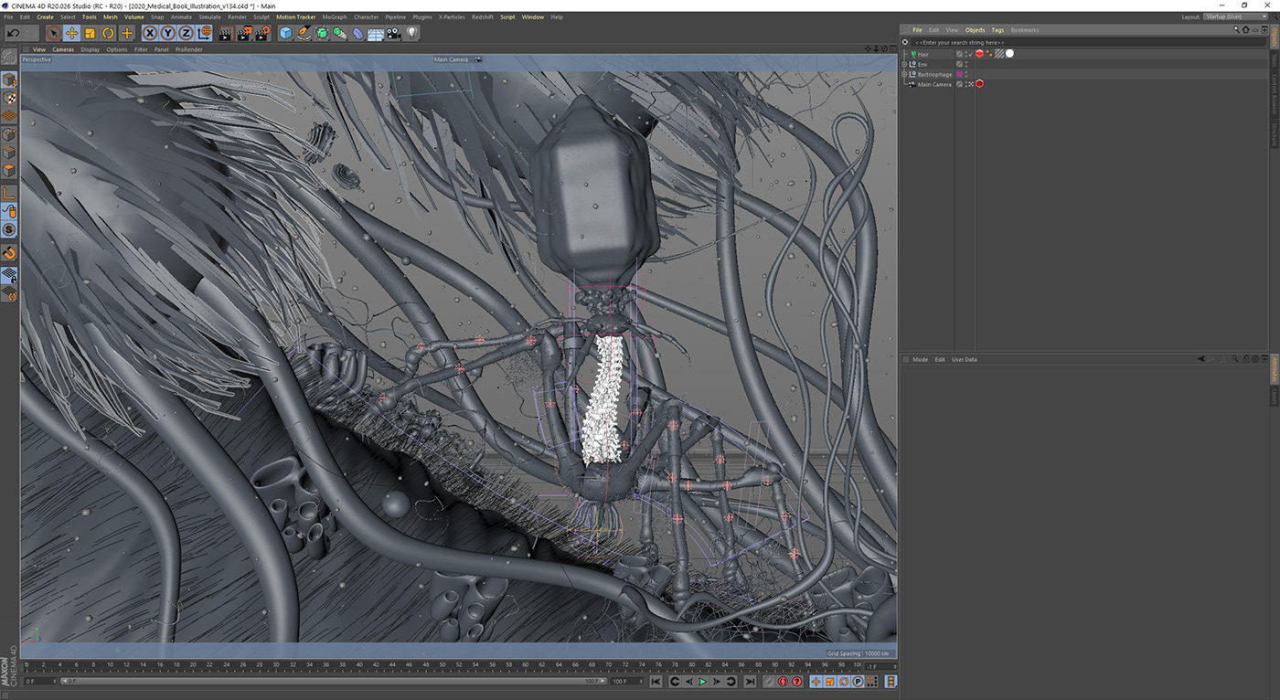 bacteriophage rendering cinema4d 3fx 3fxanimation scinece virus medical digitalart RenderBurger