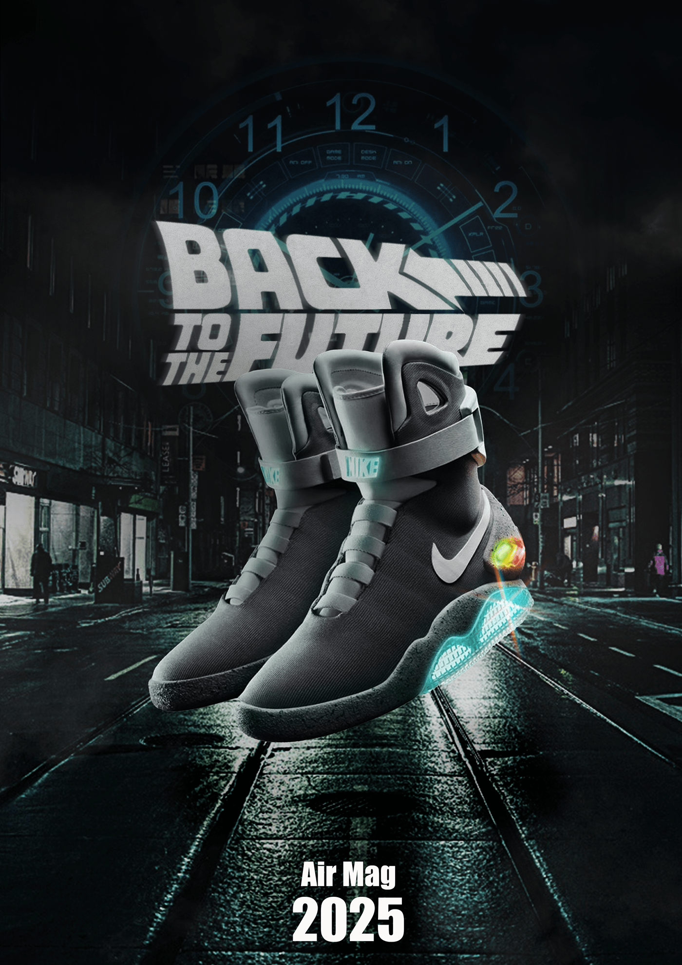 Nike Nike Shoes propaganda poster poster design Poster Design Fan Art artwork backtothefuture