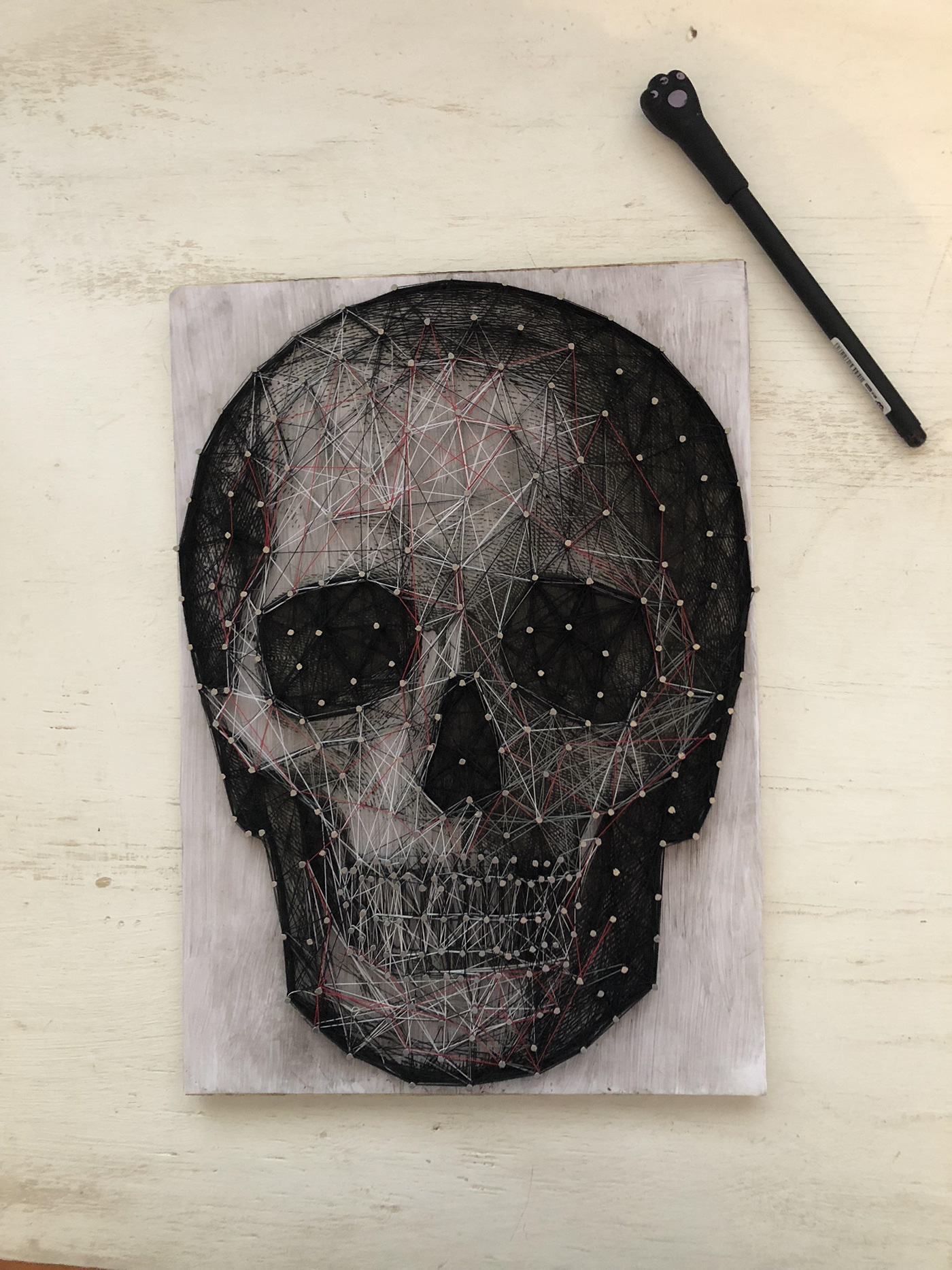 skull string art nail art tactile design 3d design Skull art anatomy tactile 3D craft