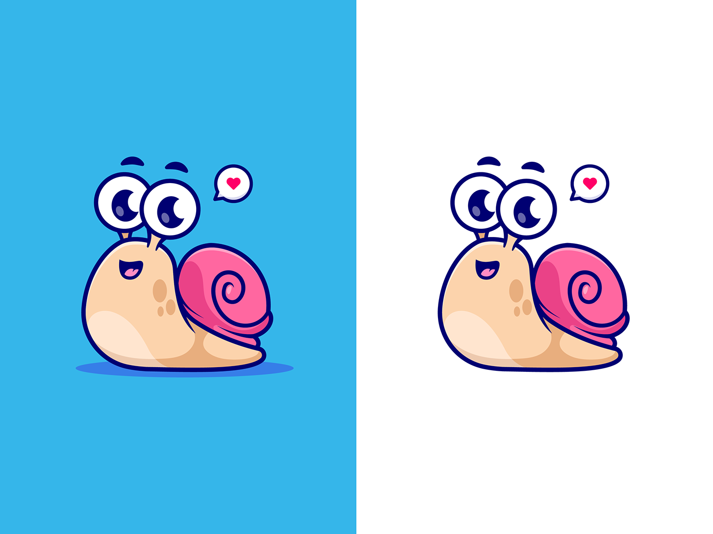ILLUSTRATION  Icon logo cute animals snail Nature slow wildlife Slimy