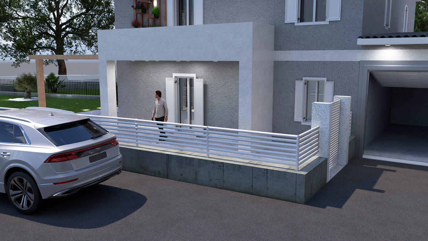 agenzia immobiliare architecture Exterior rendering real estate Render render 3d SketchUP vray