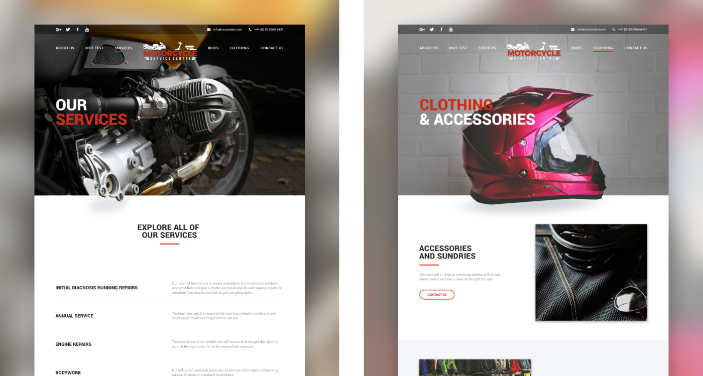 Web Design  ui design UX design automotive   motorcycle motorbike