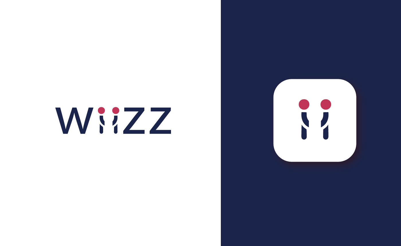 creative logo minimalist simple clean modern wizz Mobile Application connect Logo Design Graphic Designer