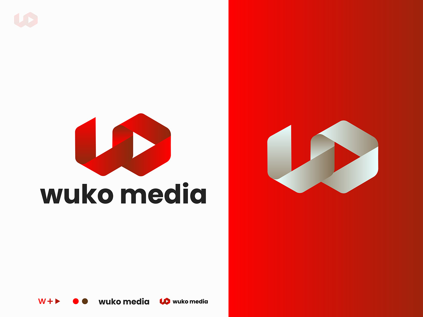 App logo best logo designer Cinema Entertainment gradient letter media modern w Software Logo Technology