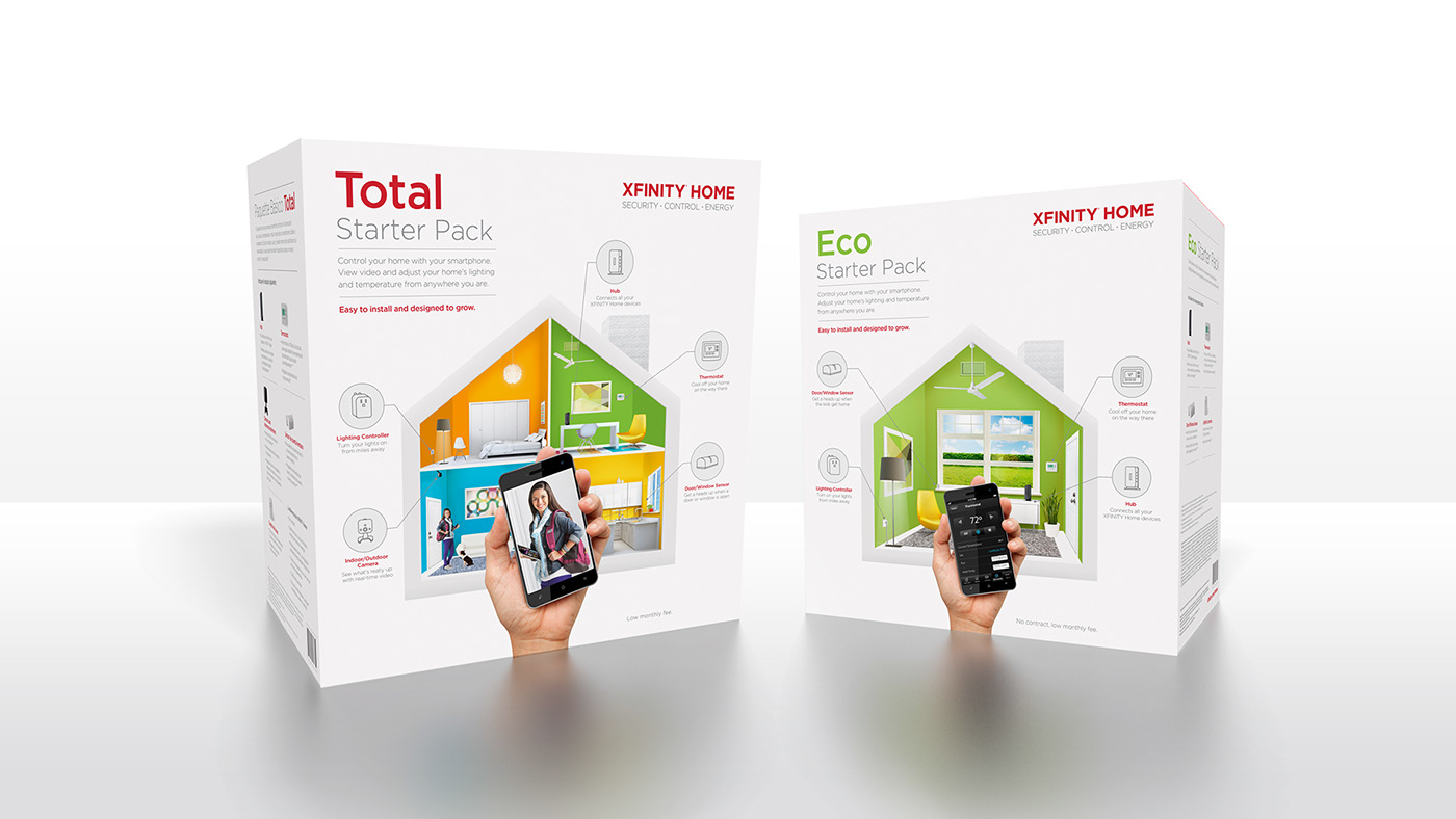 home security Home Automation comcast xfinity design Packaging identity Smart Home
