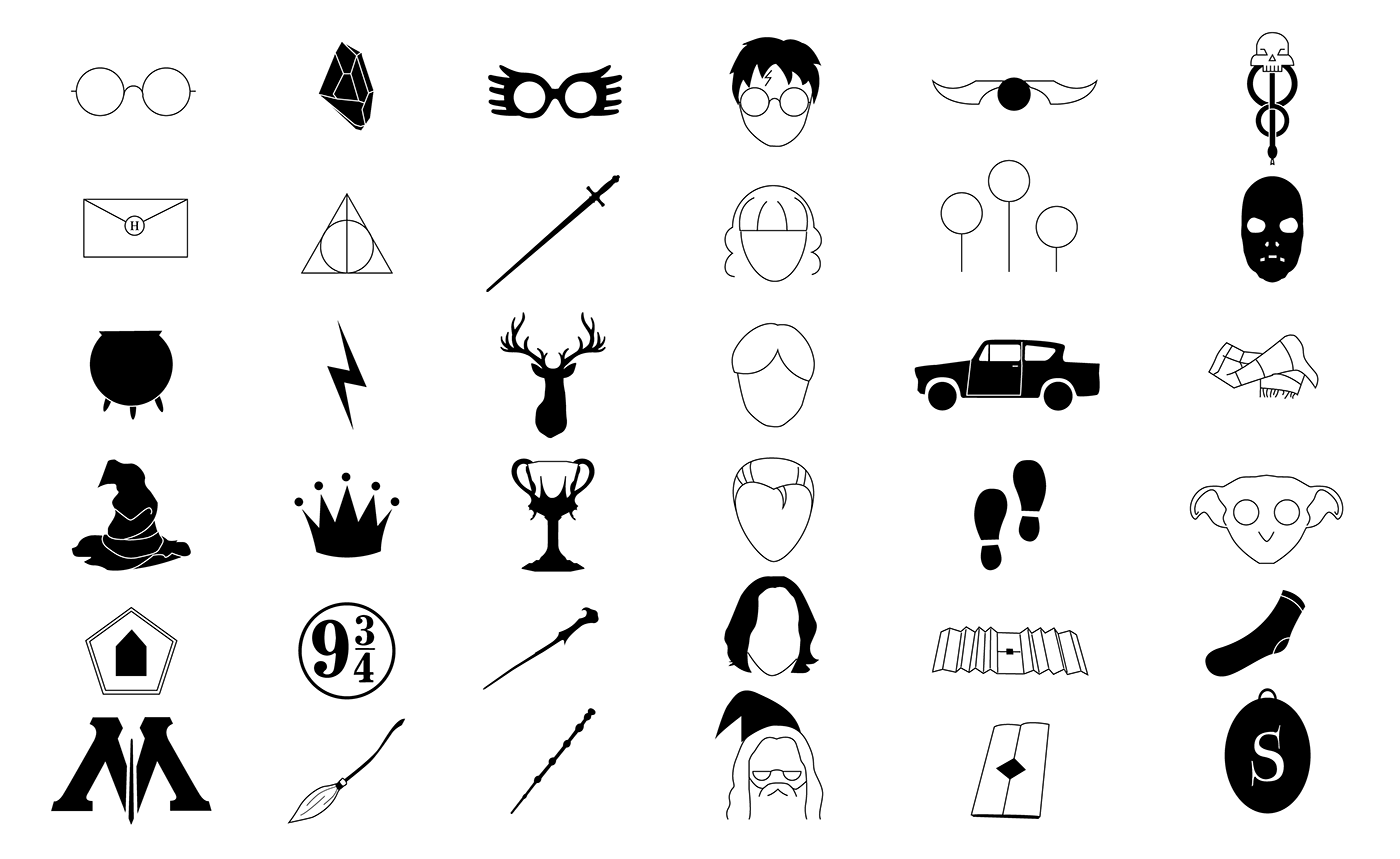 harry potter Icon lines