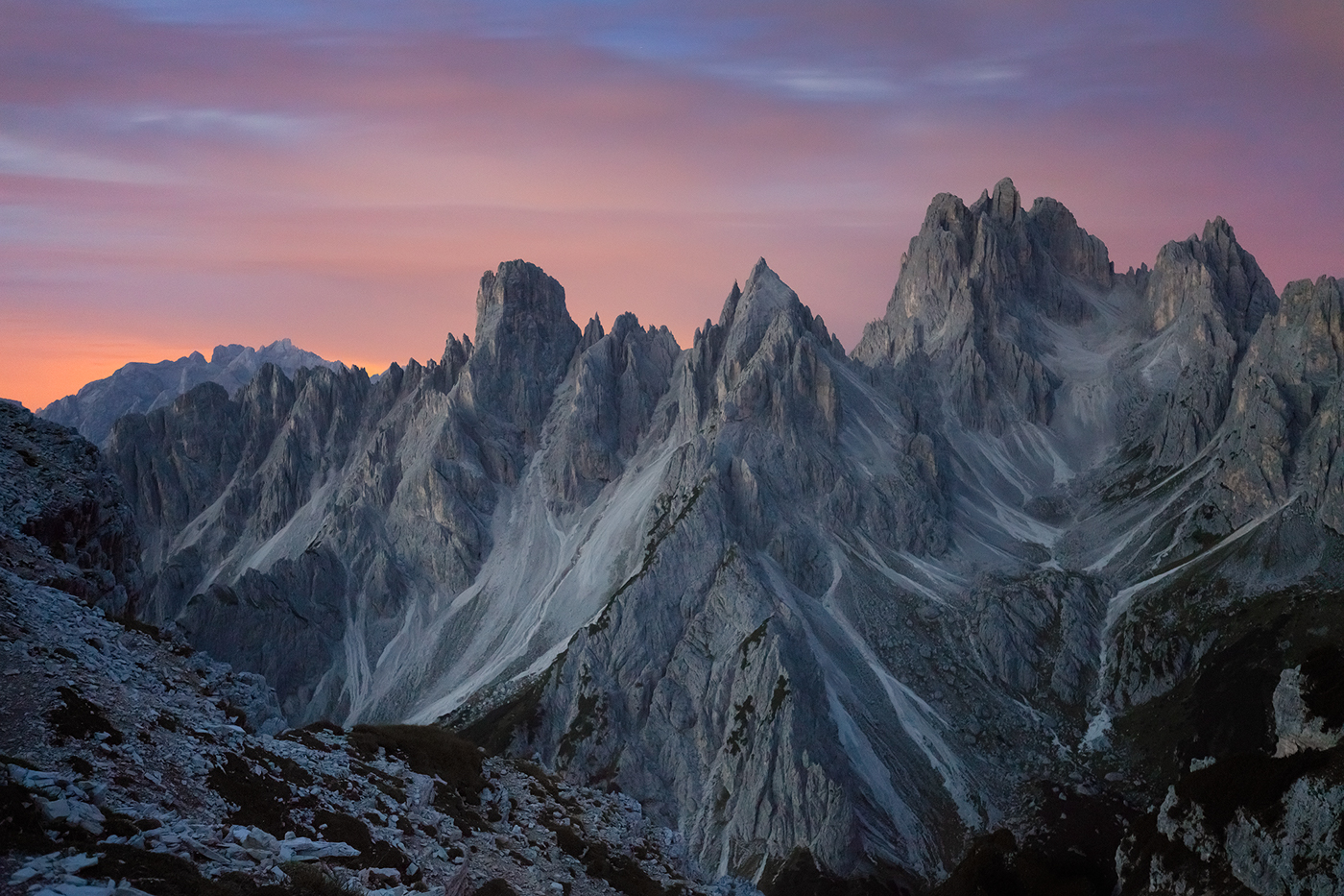 dolomites mountains Italy italian dolomites mountain range Cadini di Misurina landscape photography Europe Sunrise sunset