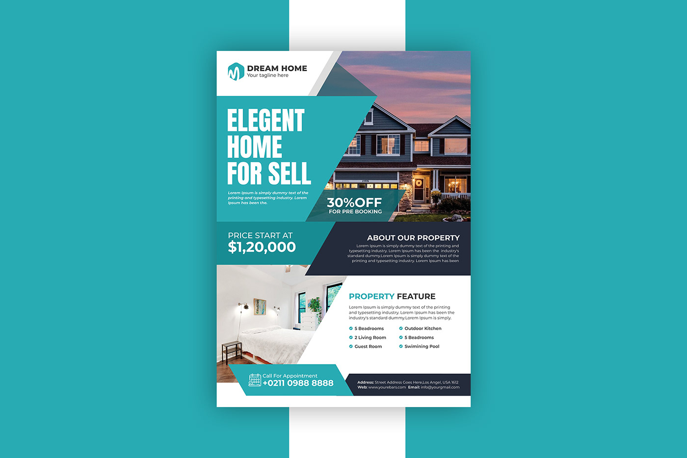 design flyer flyer template graphic design  marketing   poster print design  psd template real estate real estate flyer