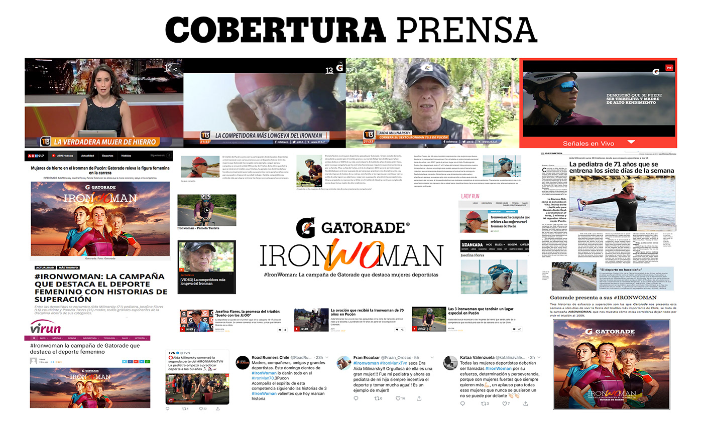 Advertising  copywriting  sports gatorade campaing ironwoman redacción publicidad ironman chile