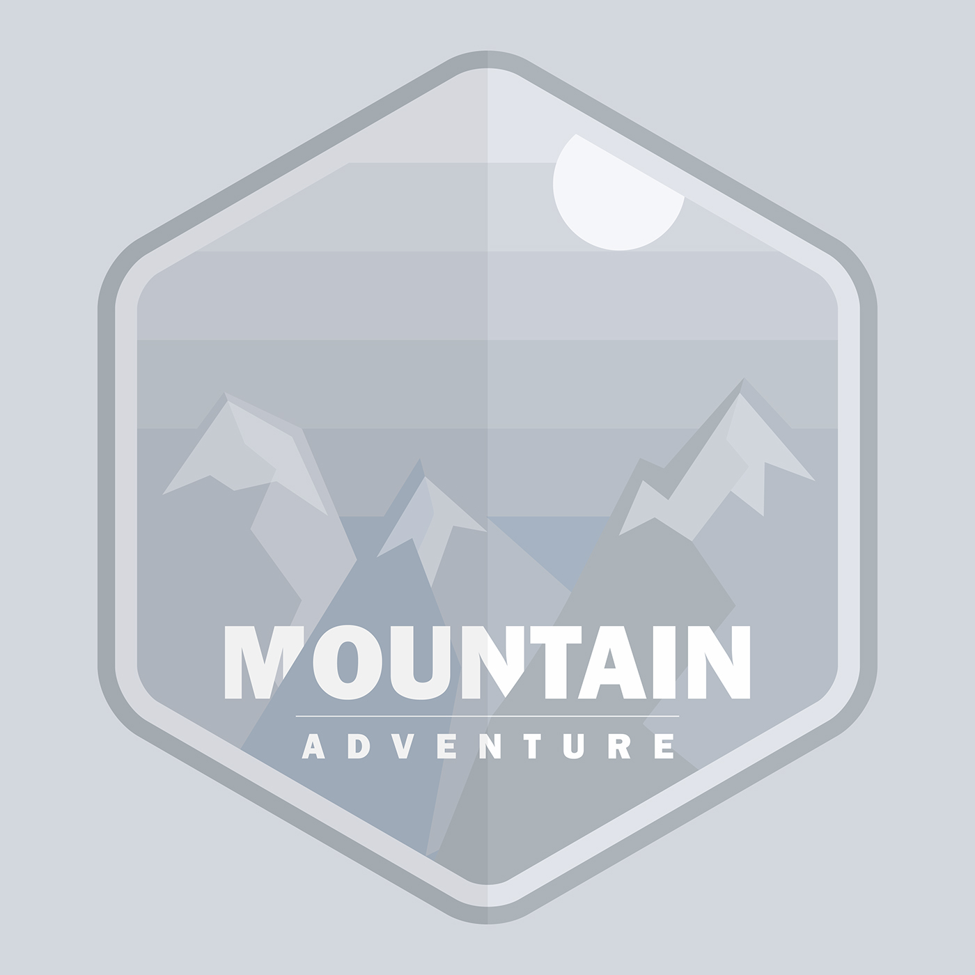 adventure Ocean forest desert volcanic mountain trip badge
