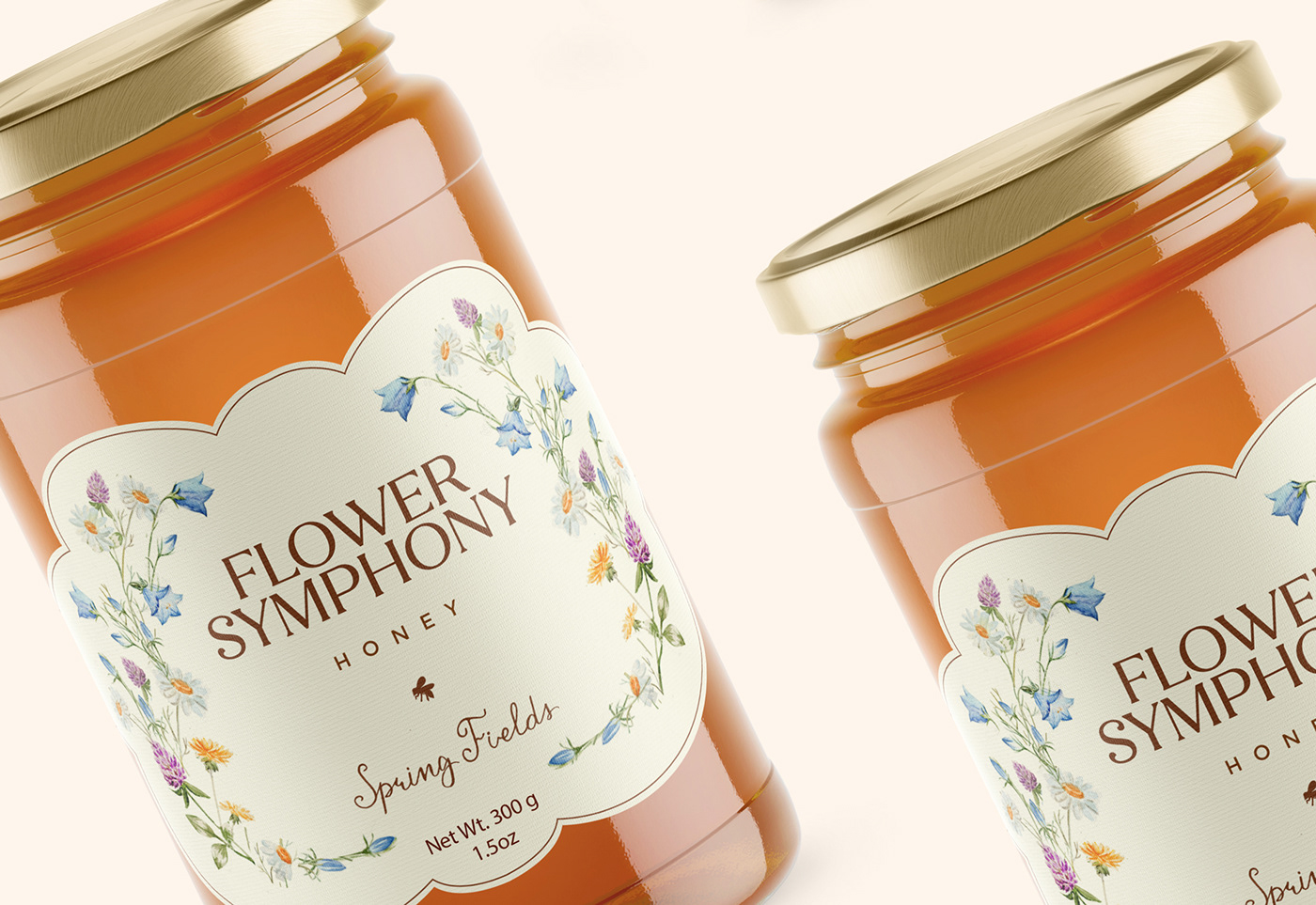 elegant packaging honey illustration Honey packaging honey visual identity watercolor illustration