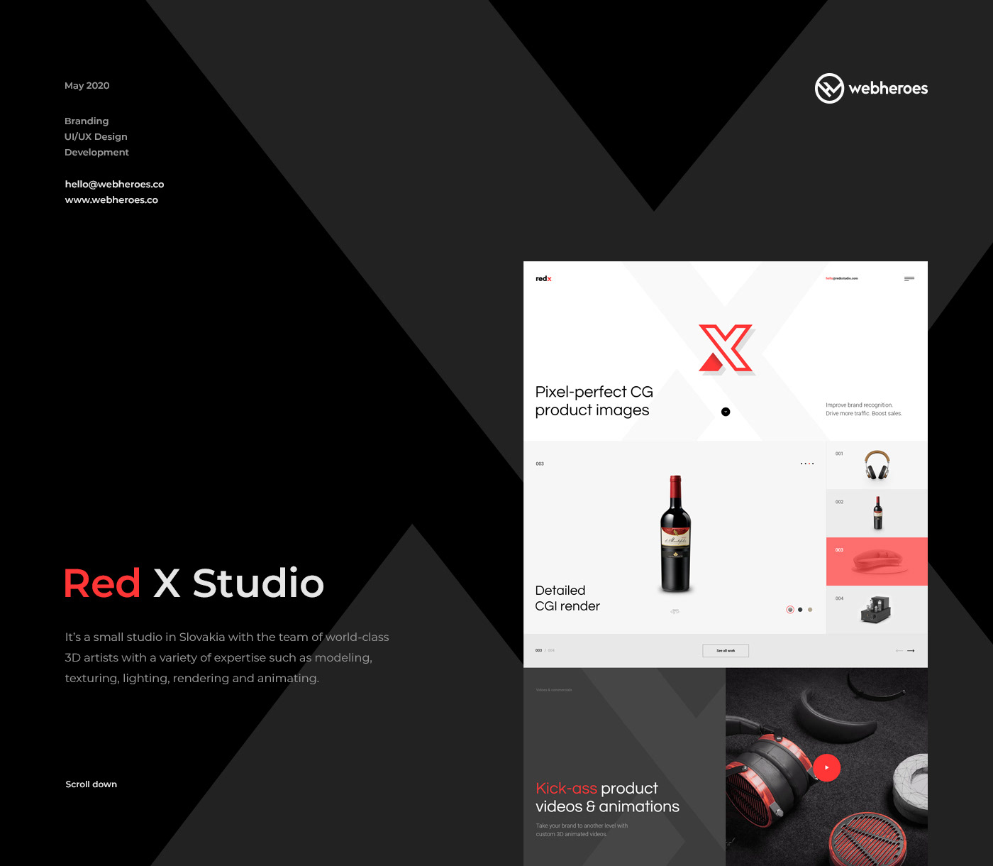 3D agency branding  onepage product studio typography   Web Website