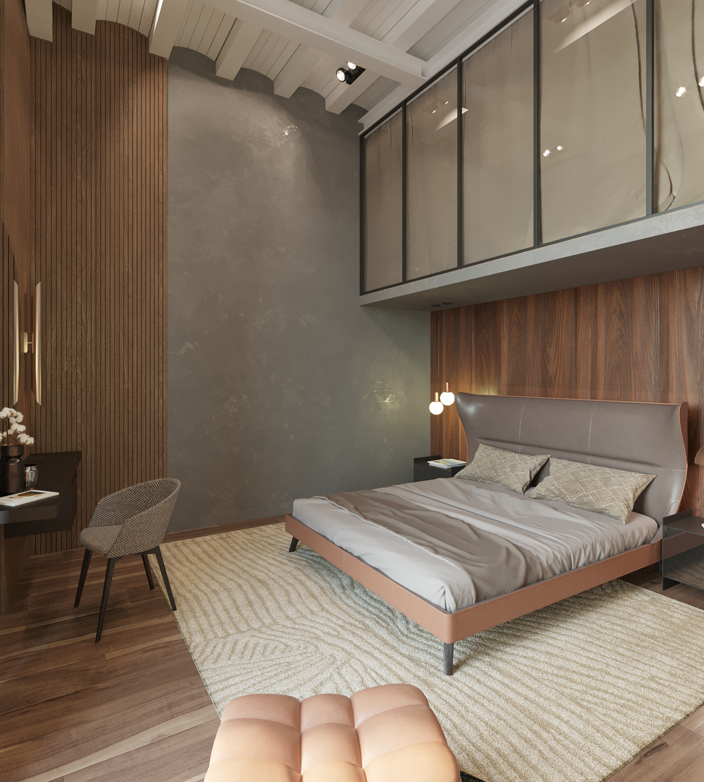 spain Interior visualization 3dsmax corona renderer apartment big room 150sq.m.
