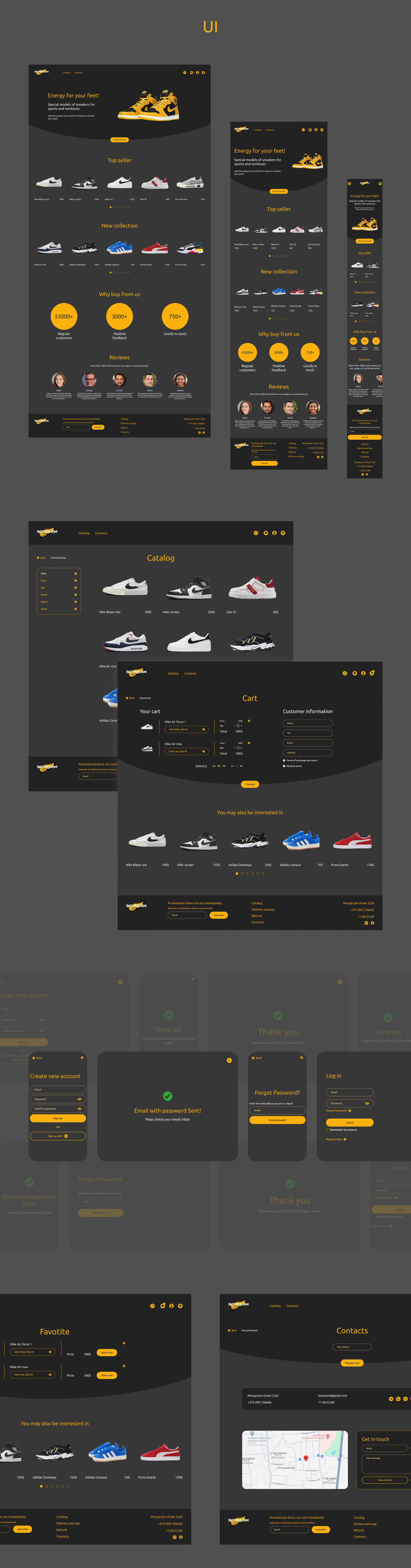 ux UI/UX Figma Website e-commerce shop sneakers Web Design  user experience Interface