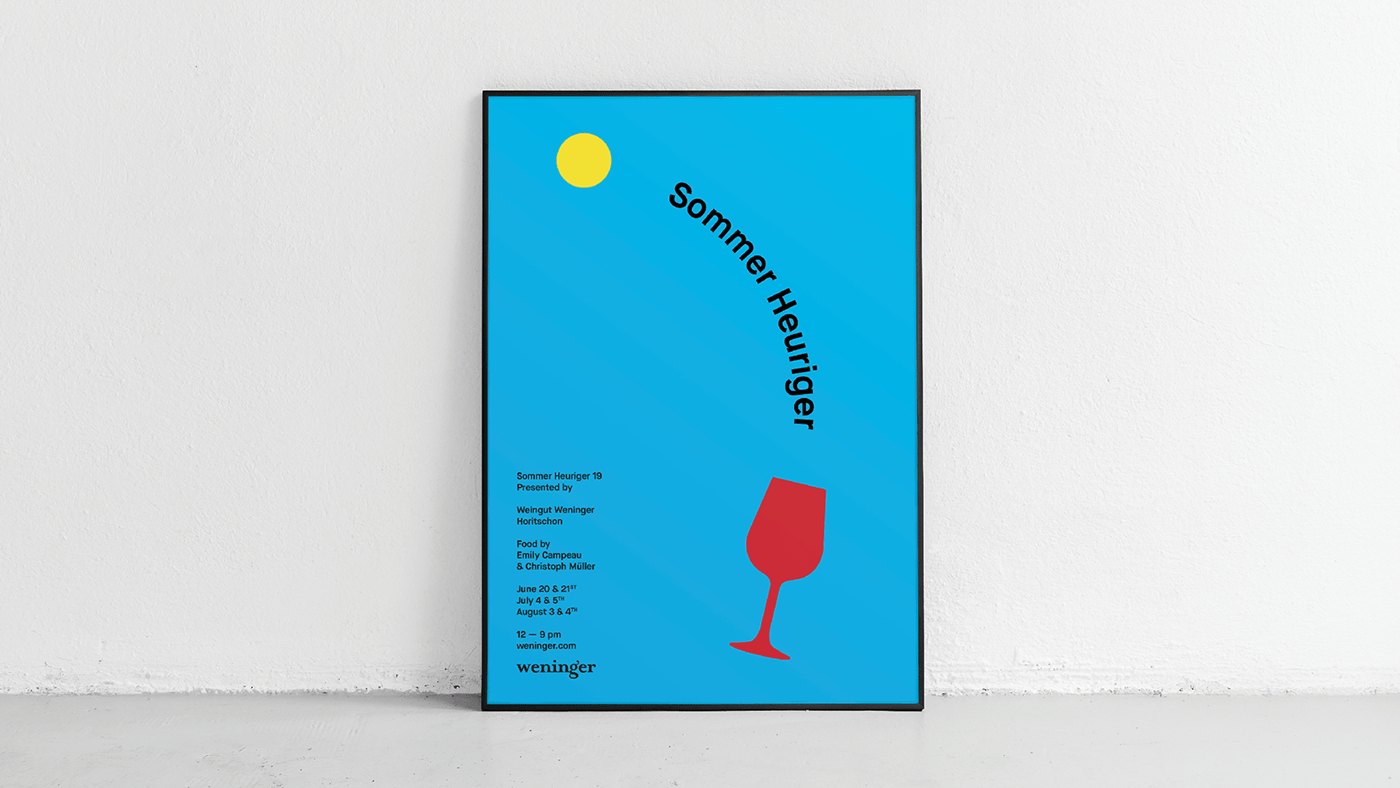 poster design wine austria weninger Heuriger Arti Direction sommer