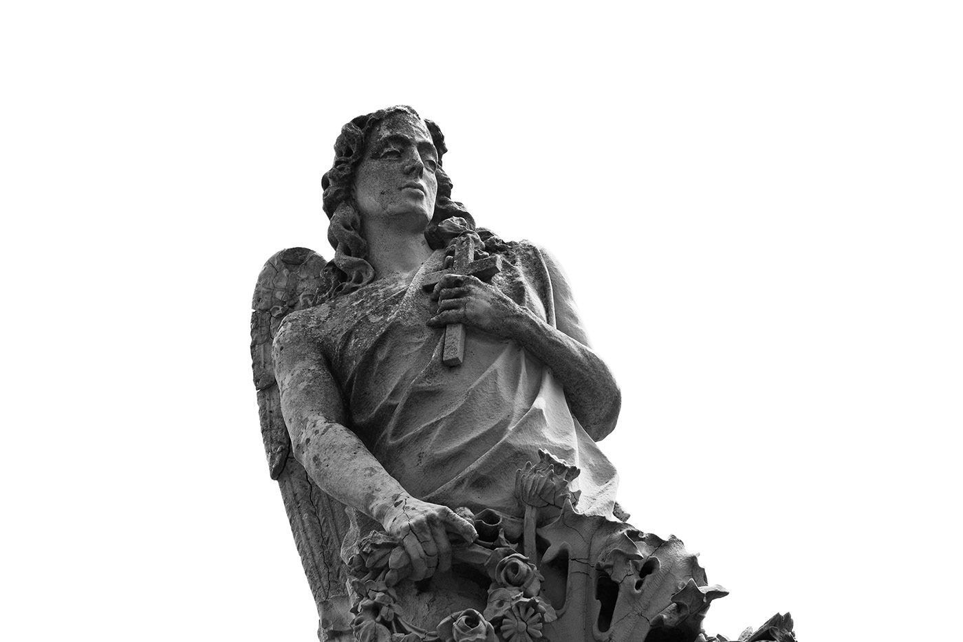 angel Aragon cementerio CRUZ escultura españa europa lapida tumba zaragoza