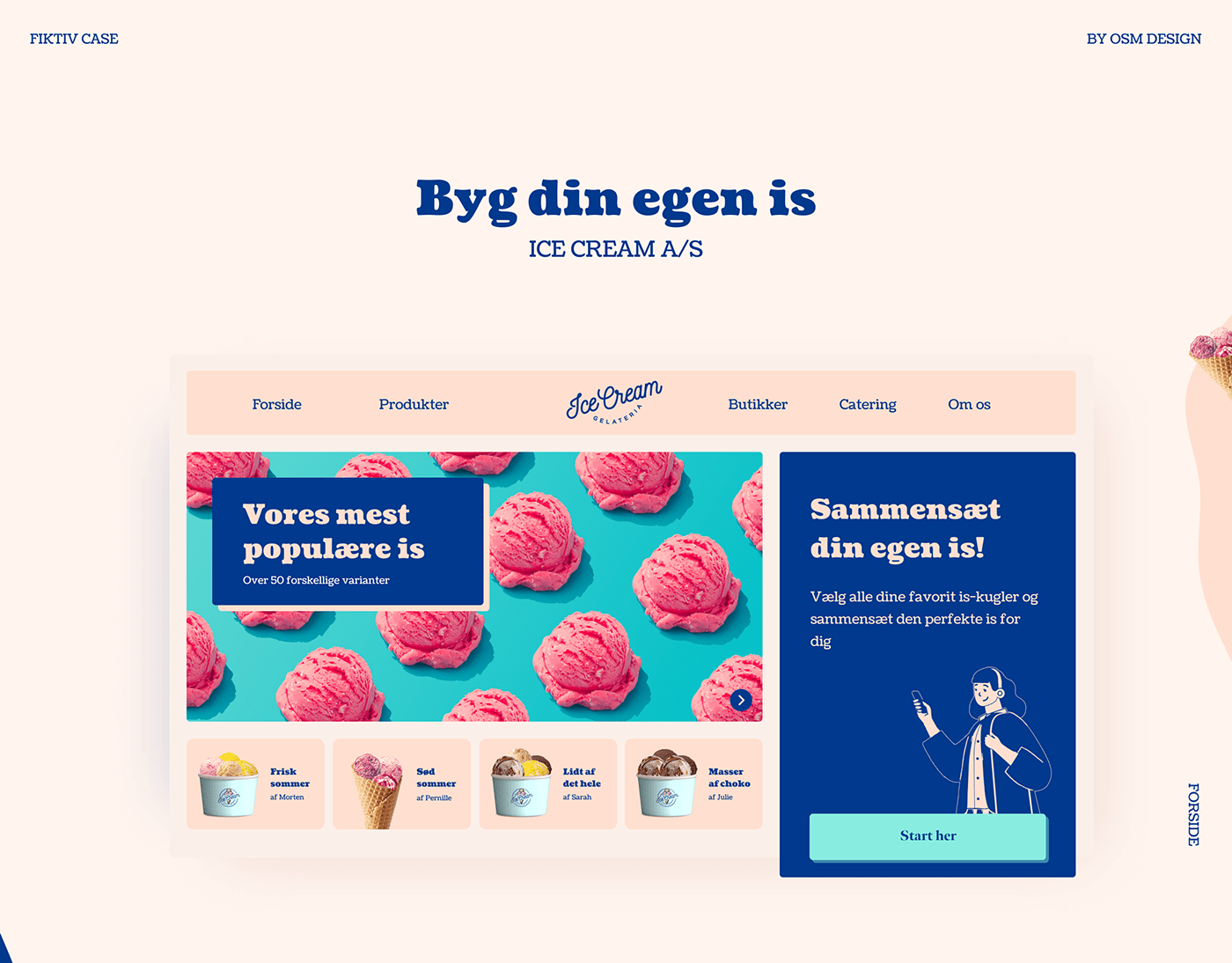 build product dennmark ice cream ice cream generator Mobile UI UI ux Web Web Design 
