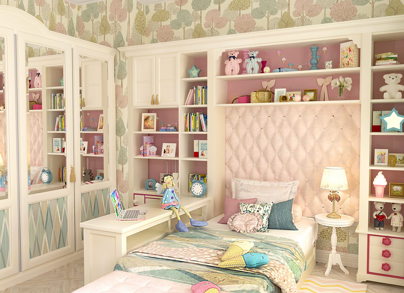 girl's bedroom спальня детская классический стиль