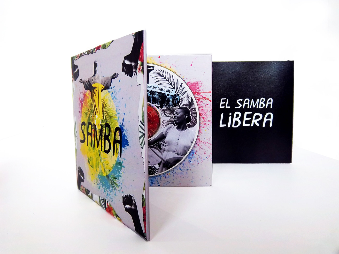 Packaging Samba Brasil collage musica discos