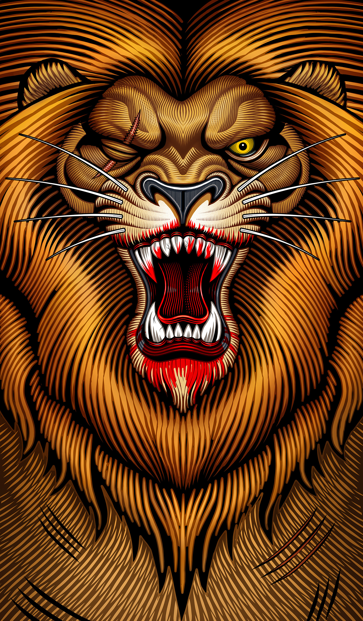 BJJ Cat lion lioness Martial Arts MMA Rash guard vector
