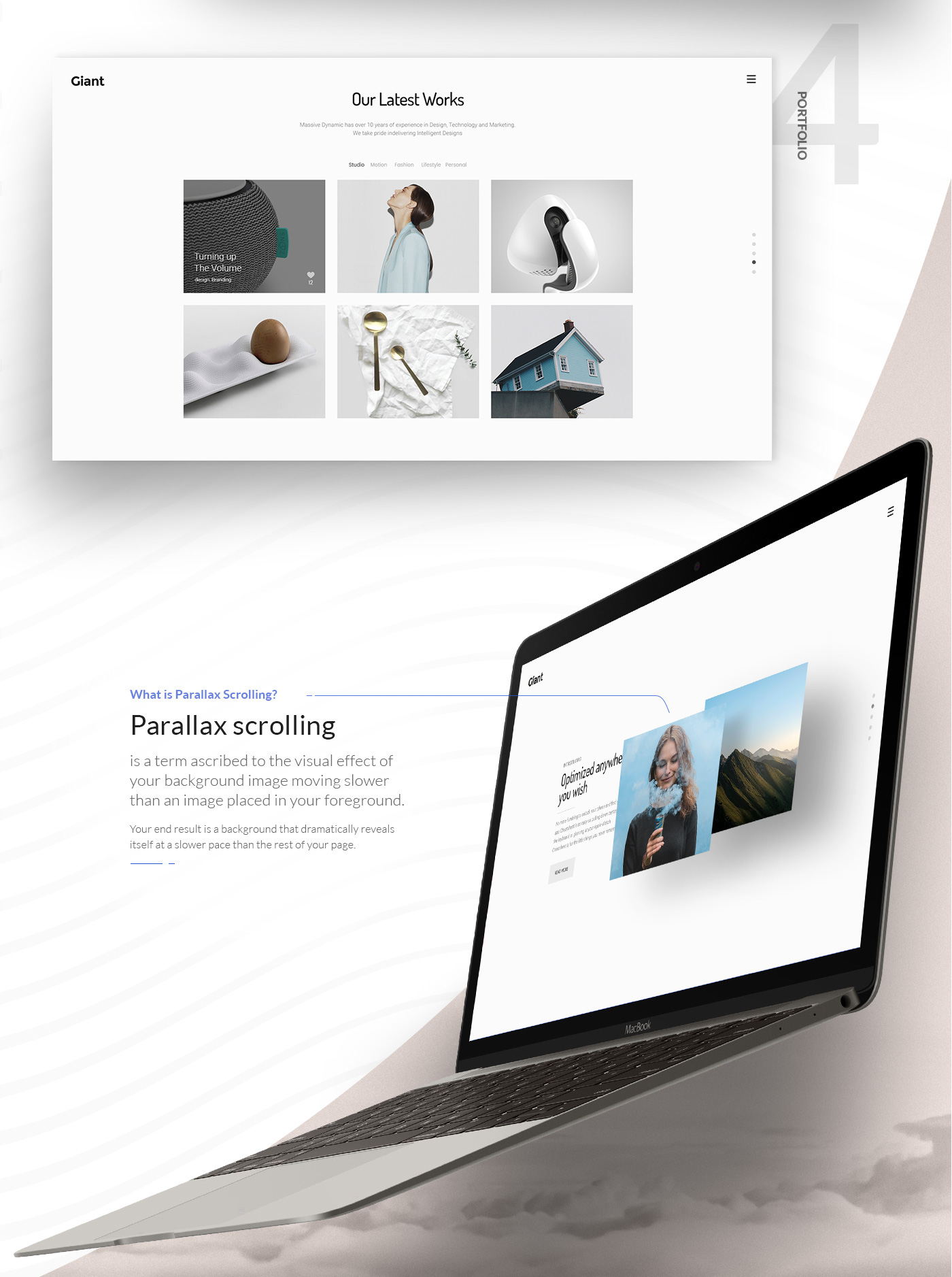 parallax clean Website ios user interface ui design UI ux mobile android