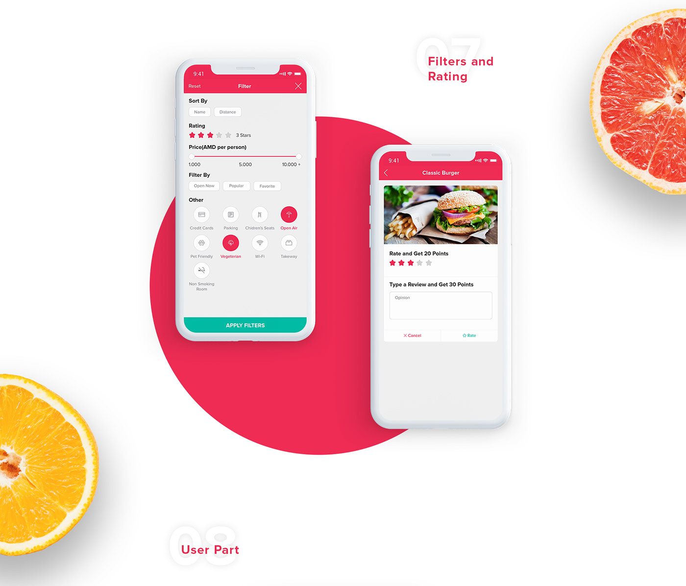 app Booking mobile UI ux redesign Interface Restaurant Booking reservation ios