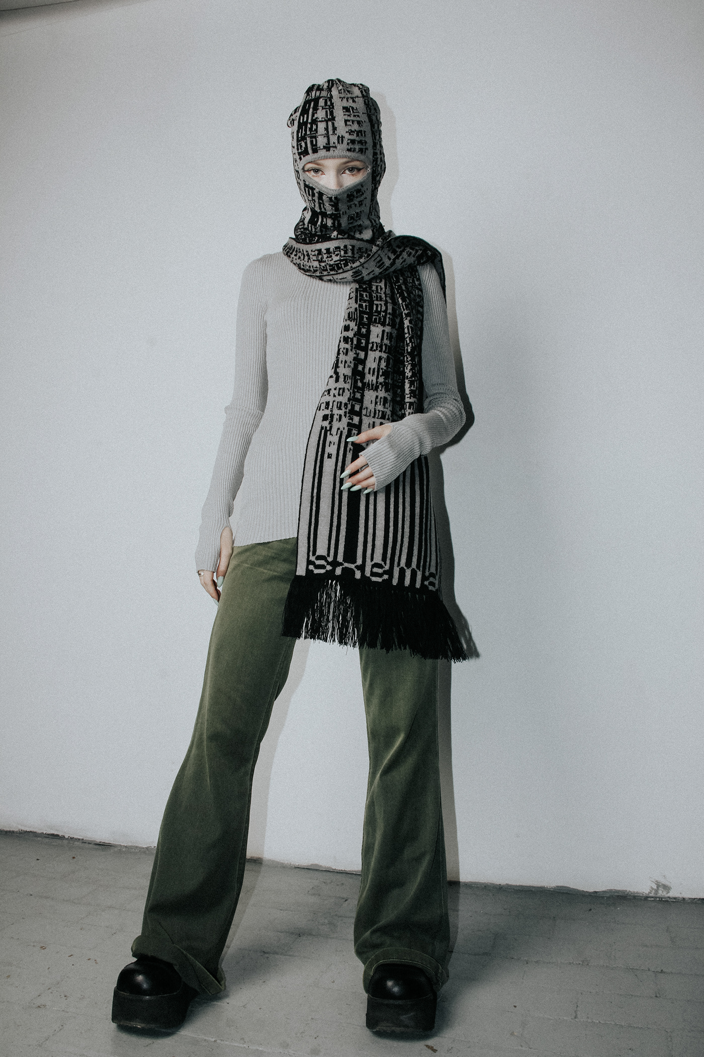 3D Brutalism design generative art knitwear neural art russian