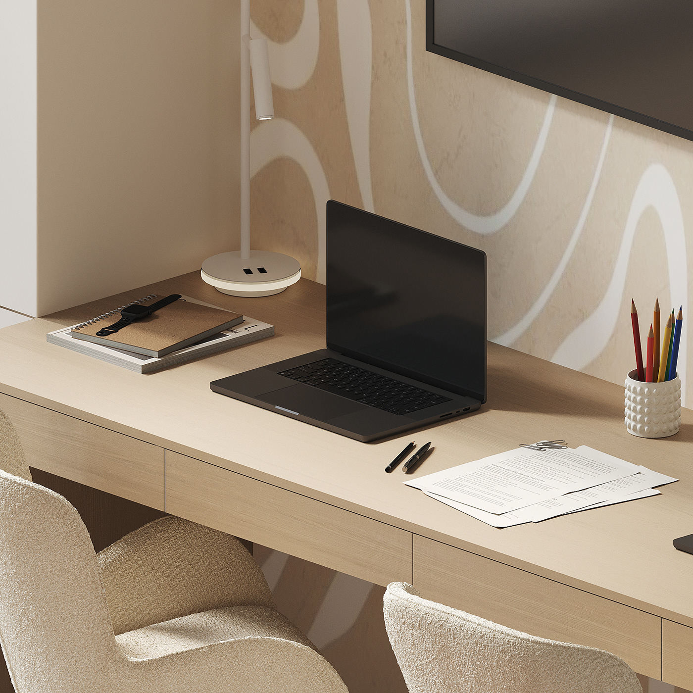 design interior design  Render beuty modern Minimalism corona 3ds max Kids office