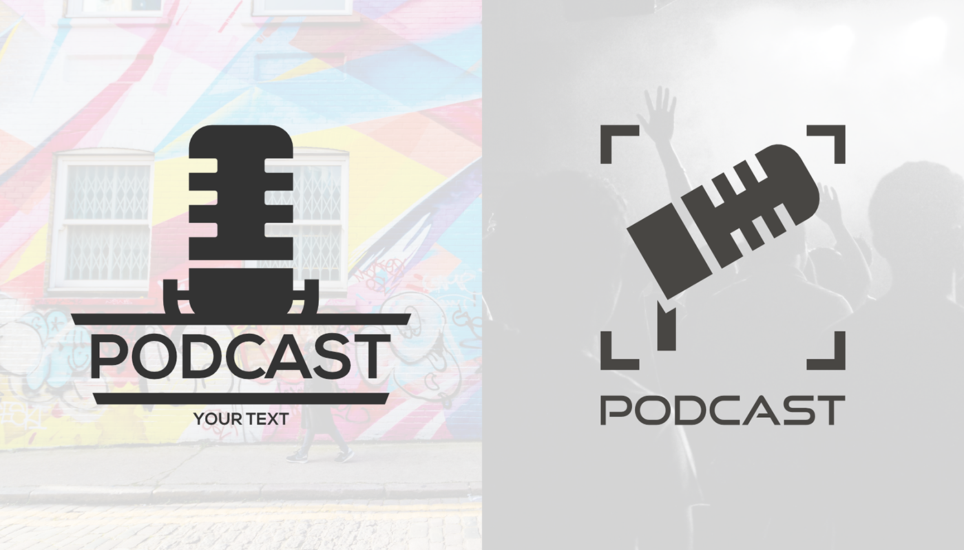 podcast logo Radio broadcast Logo Design brand identity Logotype vector graphic design 