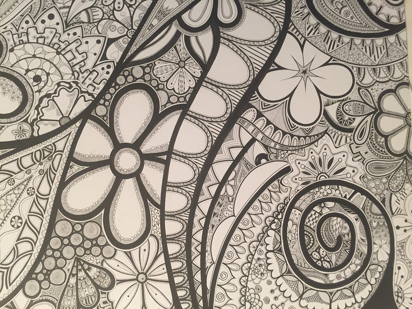 zentangle markers Flowers hand-painted