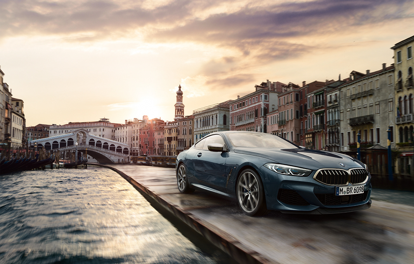 automotive   Venice Italy car transportation BMW Driving