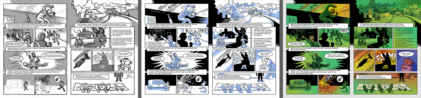 book Comic Book comics Comix cover digital illustration Drawing  fight ukraine War