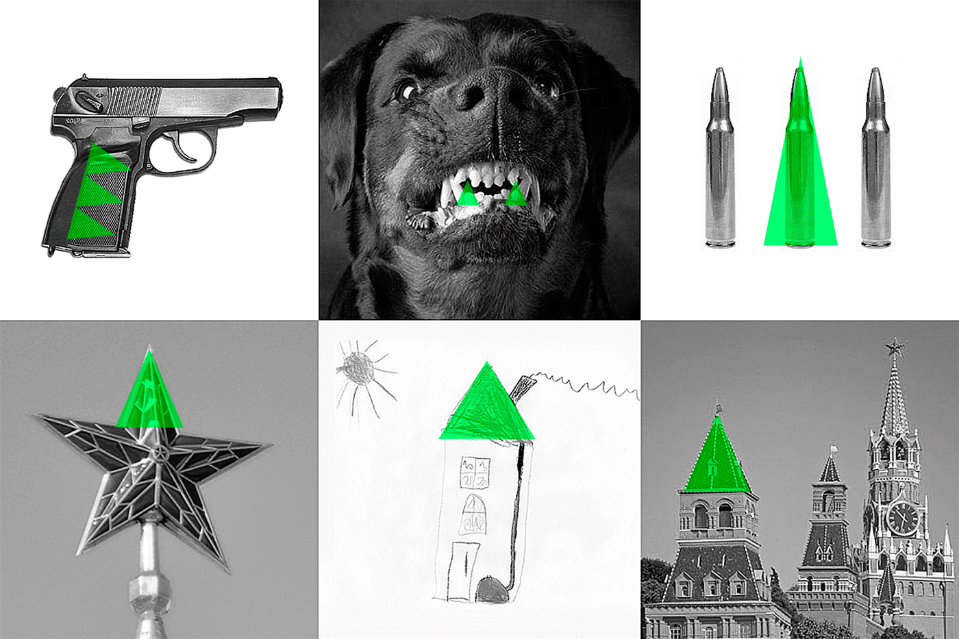security Bullets dogs triangle fangs