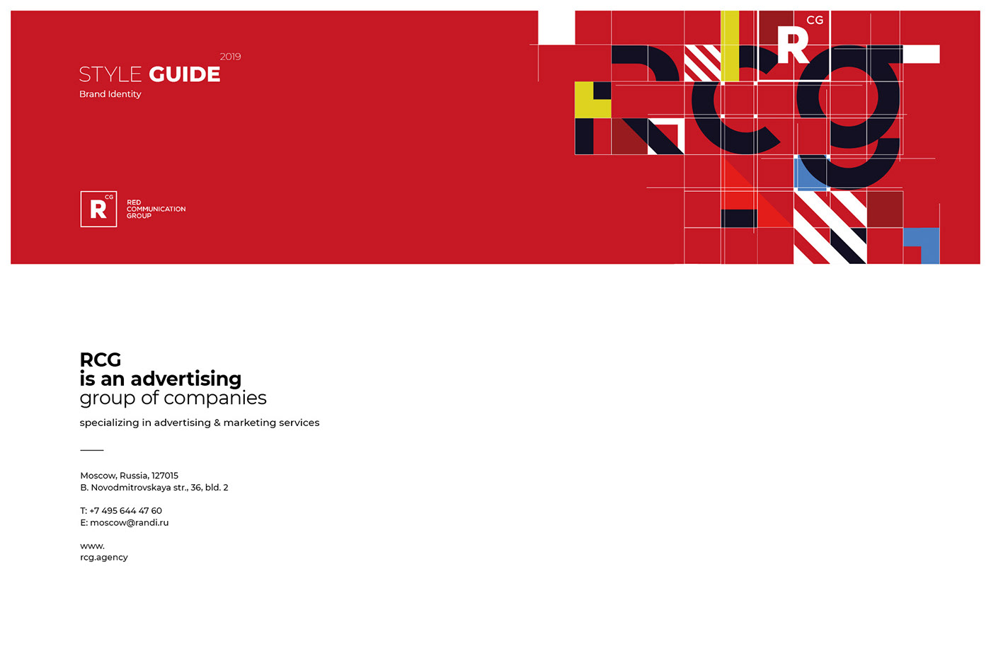 red identity brand Branding stationery Stationery geometry guideline Web site