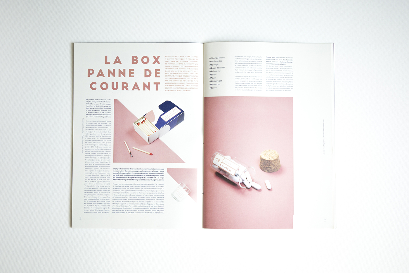 edition Packaging au cas ou bleu rose branding  edito magazine livret journal