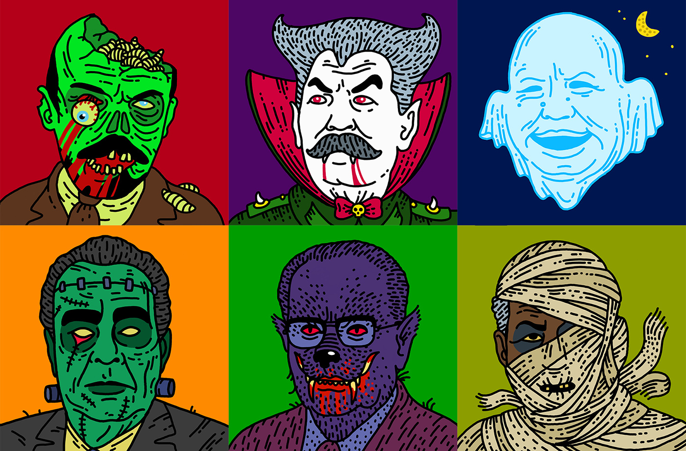 zombies Demons Vampires mummy antiheroes ussr communism politics subculture comics Chiefs 20th Century