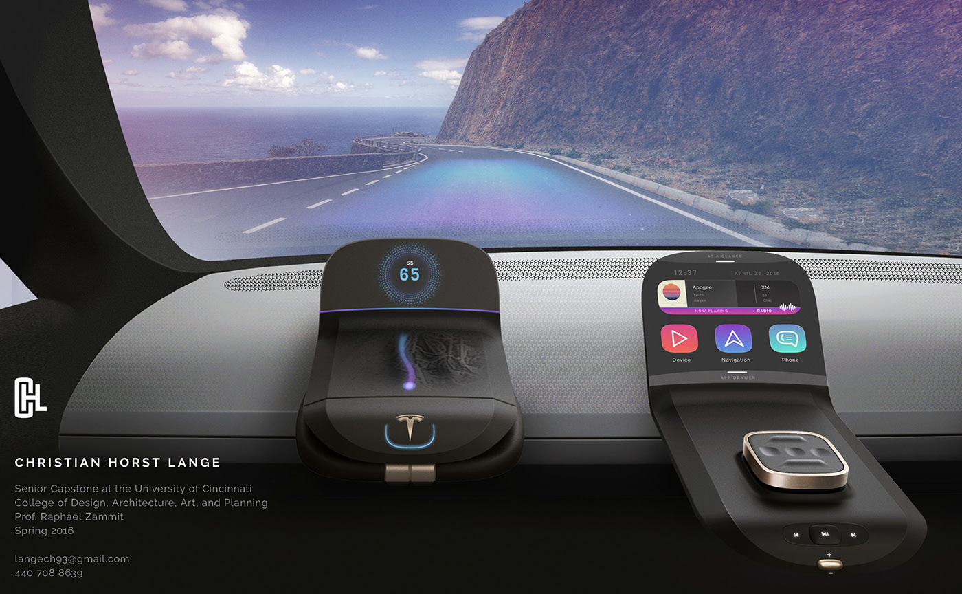 design automotive   interaction Autonomy tesla car design Car Interior user experience UI IxD