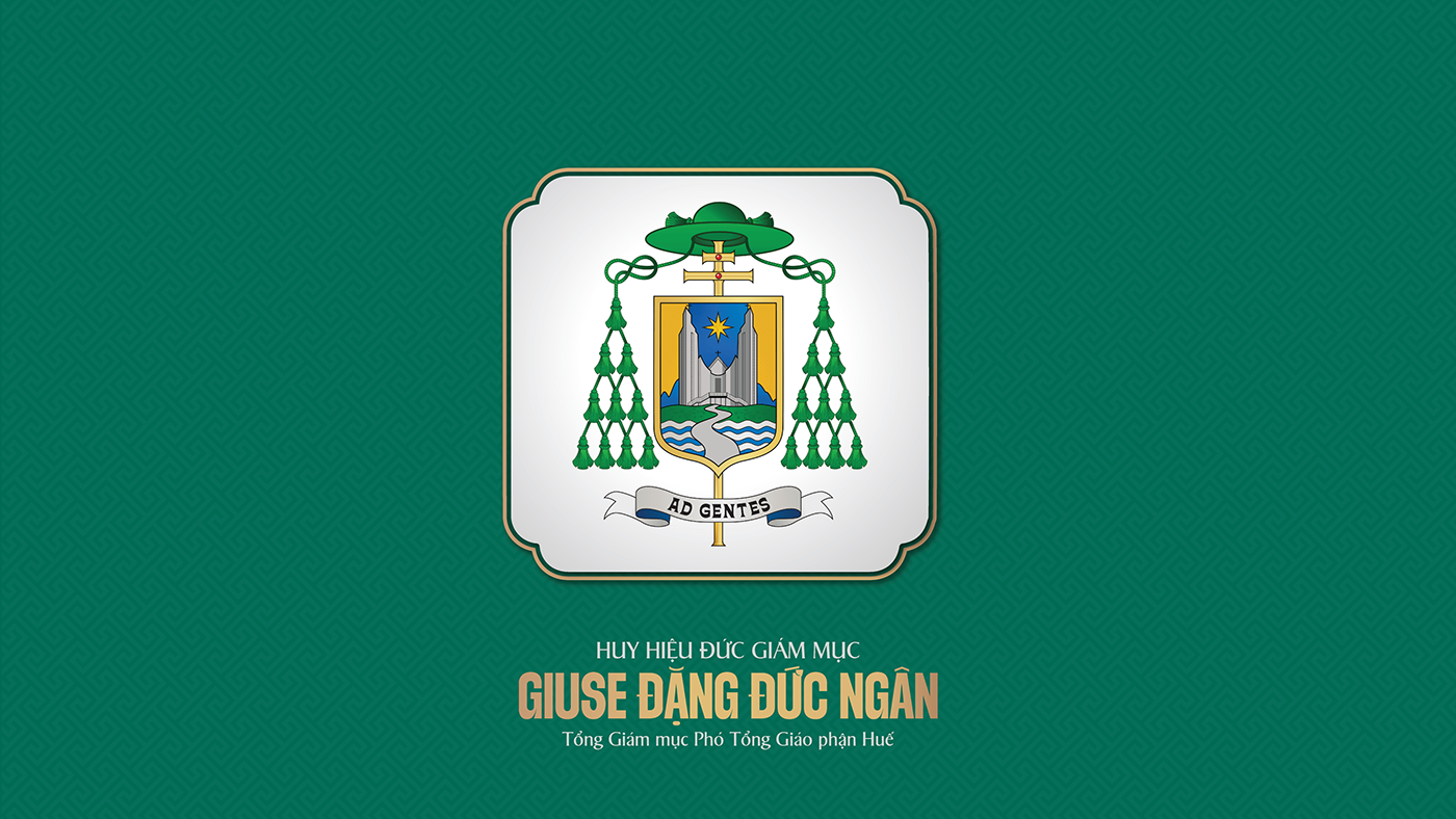 coatofarms heraldry heraldic Logo Design crest shield Catholic vietnam joscreative