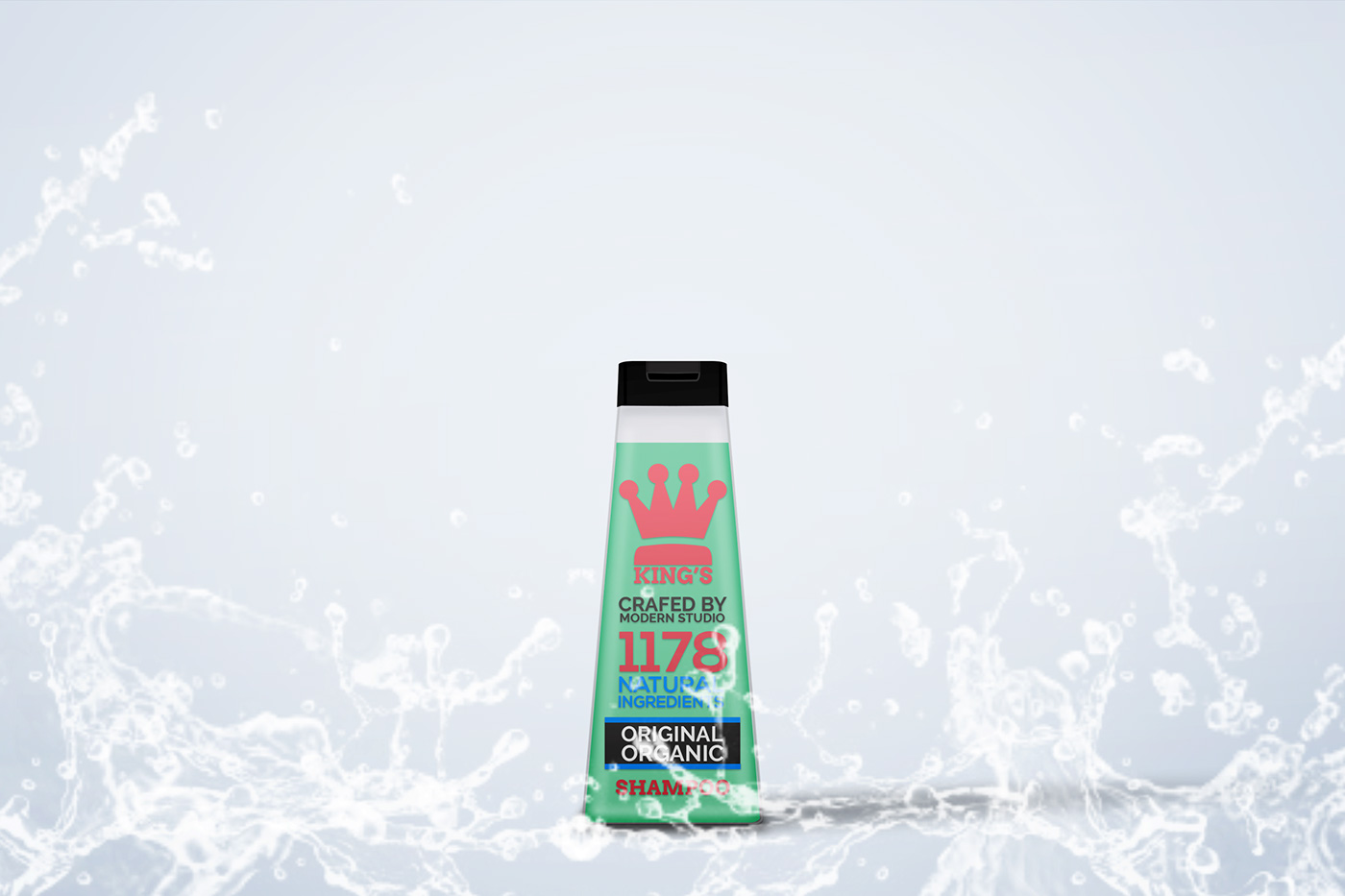 shampoo gel shower gel bottle Packaging Mockup psd realistic