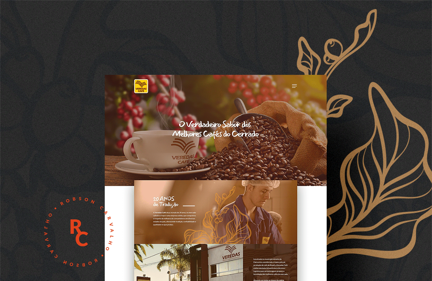 Webdesign Coffee cafe Website wordpress Golden Ratio industria