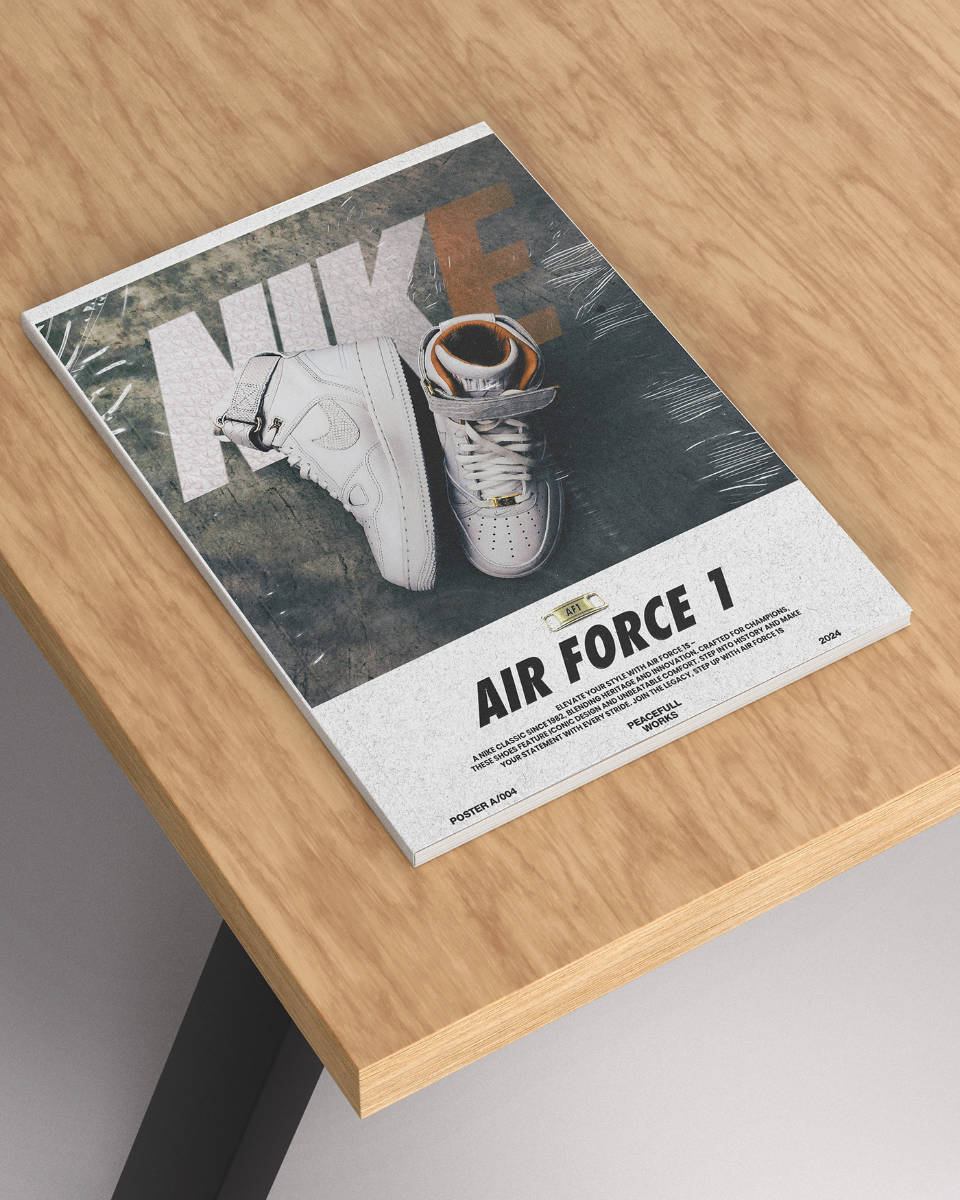 Poster Design Graphic Designer Advertising  marketing   Nike air force sneakers shoes Social media post