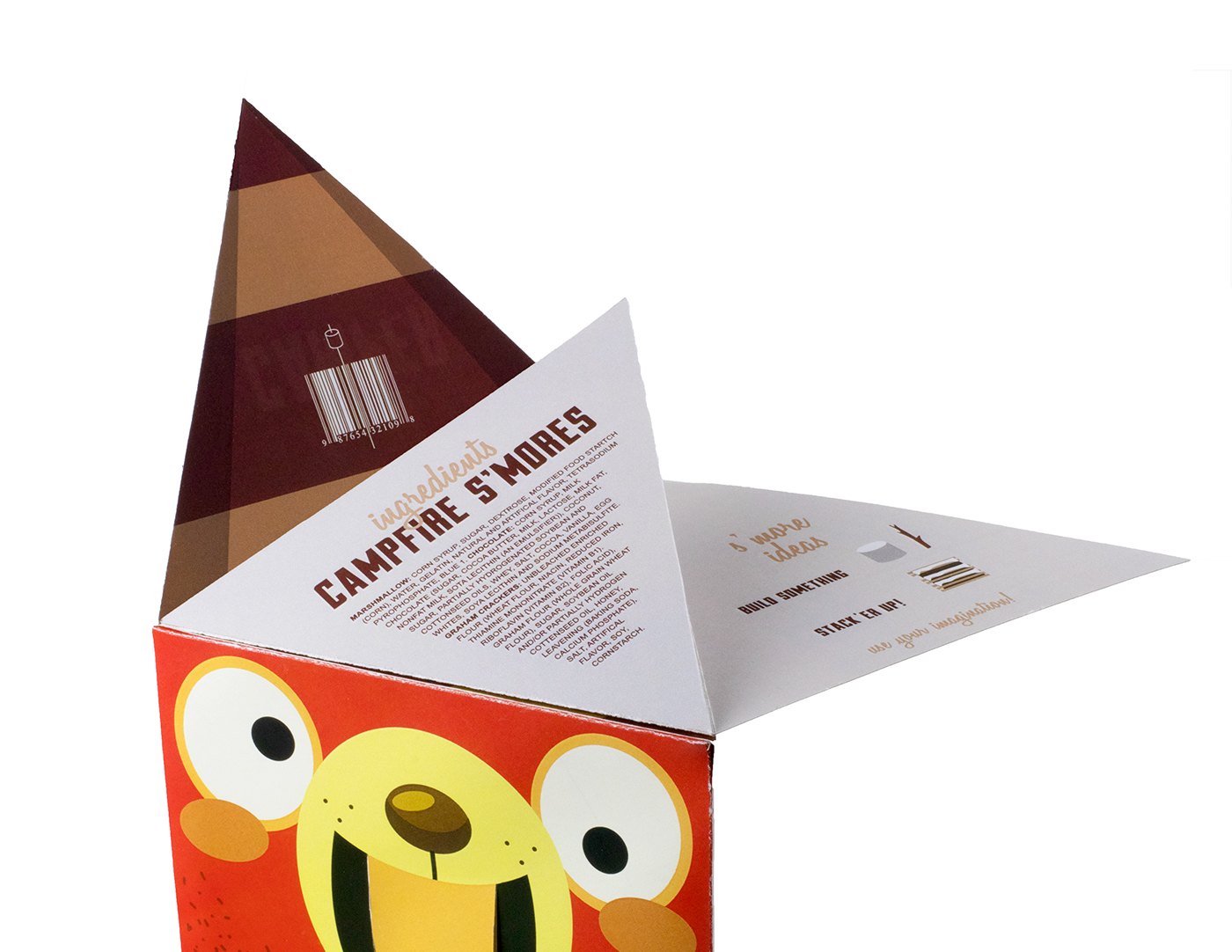 happy camper S'mores marshmallow chocolate crackers package ysdn adobeawards animals camp