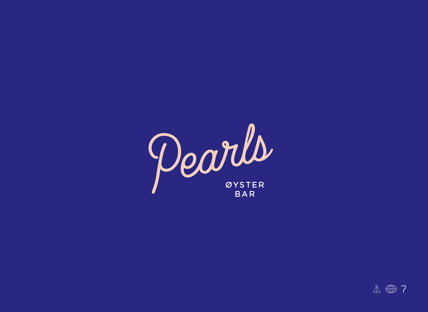 bar blue branding  Food  oyster pearls restaurant studiochapeaux