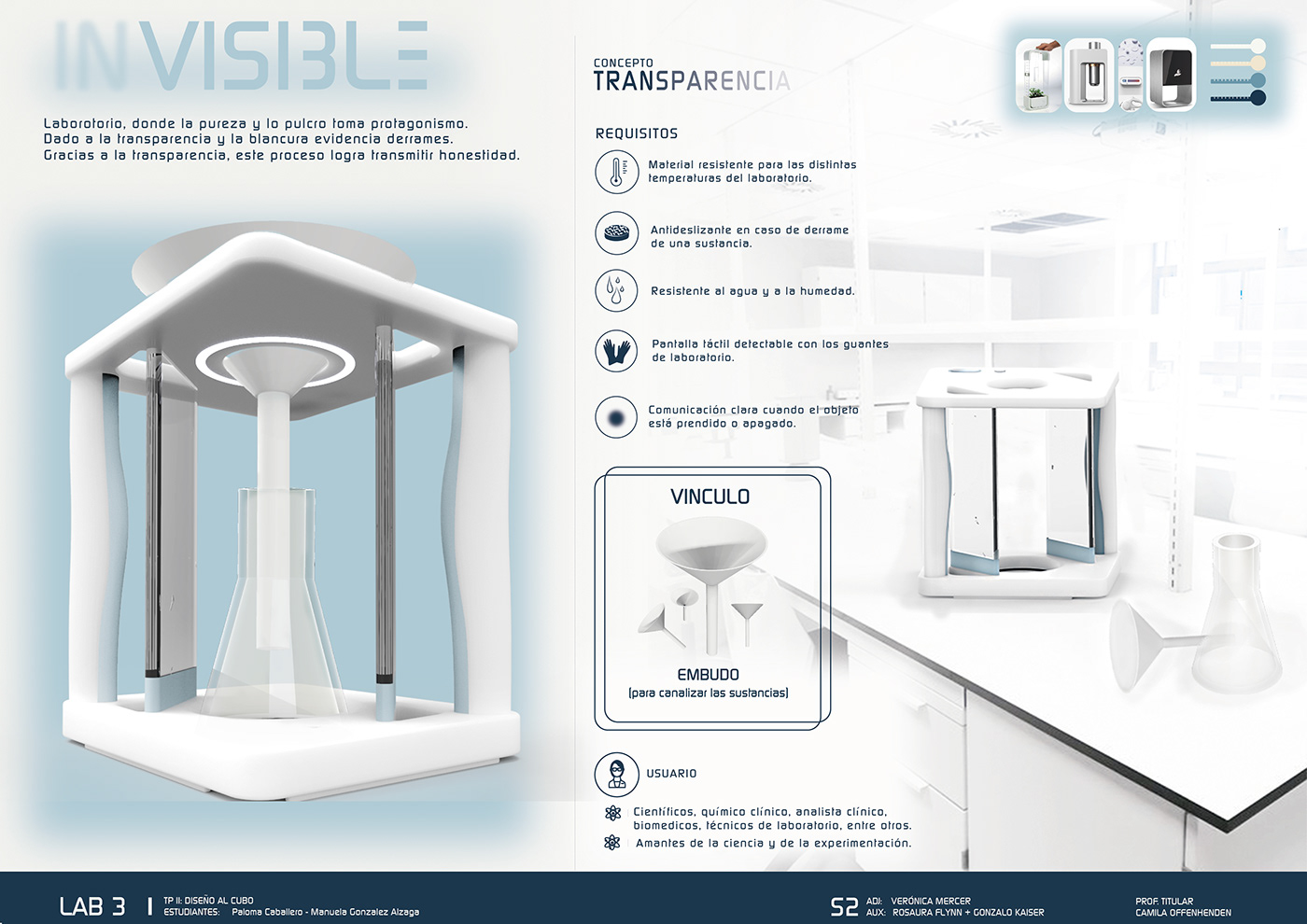 cubo diseño producto futurista laboratory Minimalista Paneles proceso science transparencia