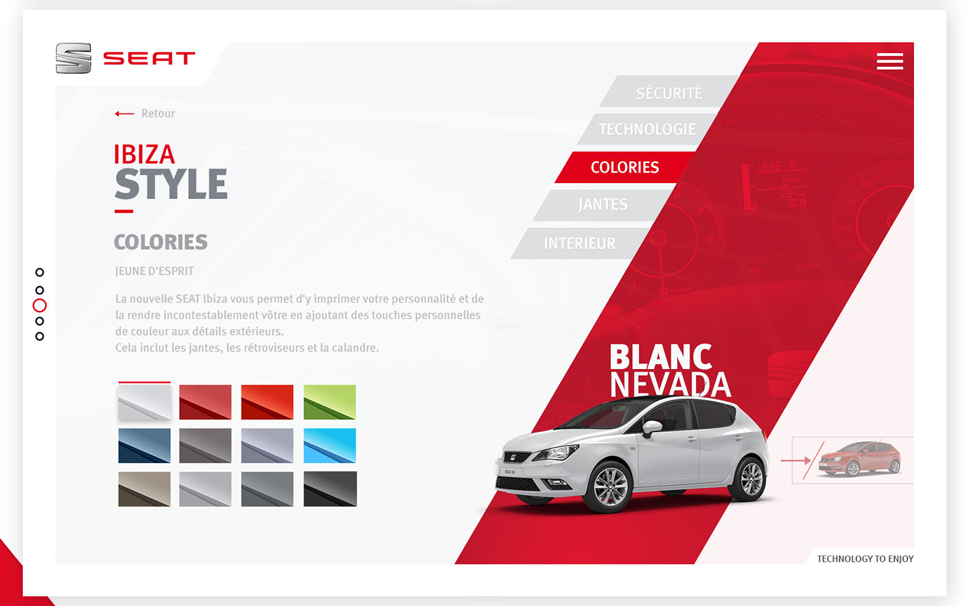 seat seat tunisie car colors red Custom customisation kits PS photoshop Webdesign UI ux Tunisie