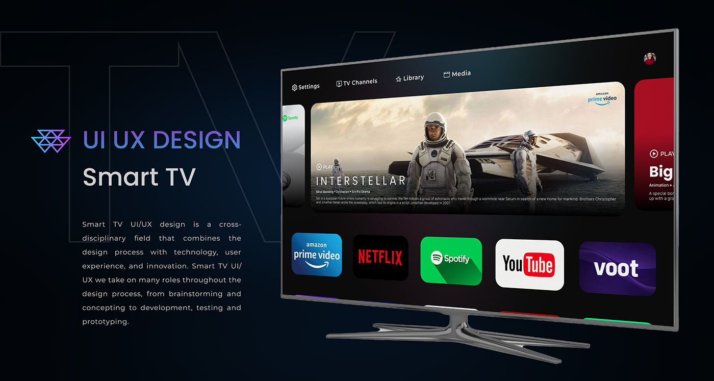 AppleTV DesignResearch Interaction design  samsungsmarttv SmartTV ui design user experience user expertise UX design visual design
