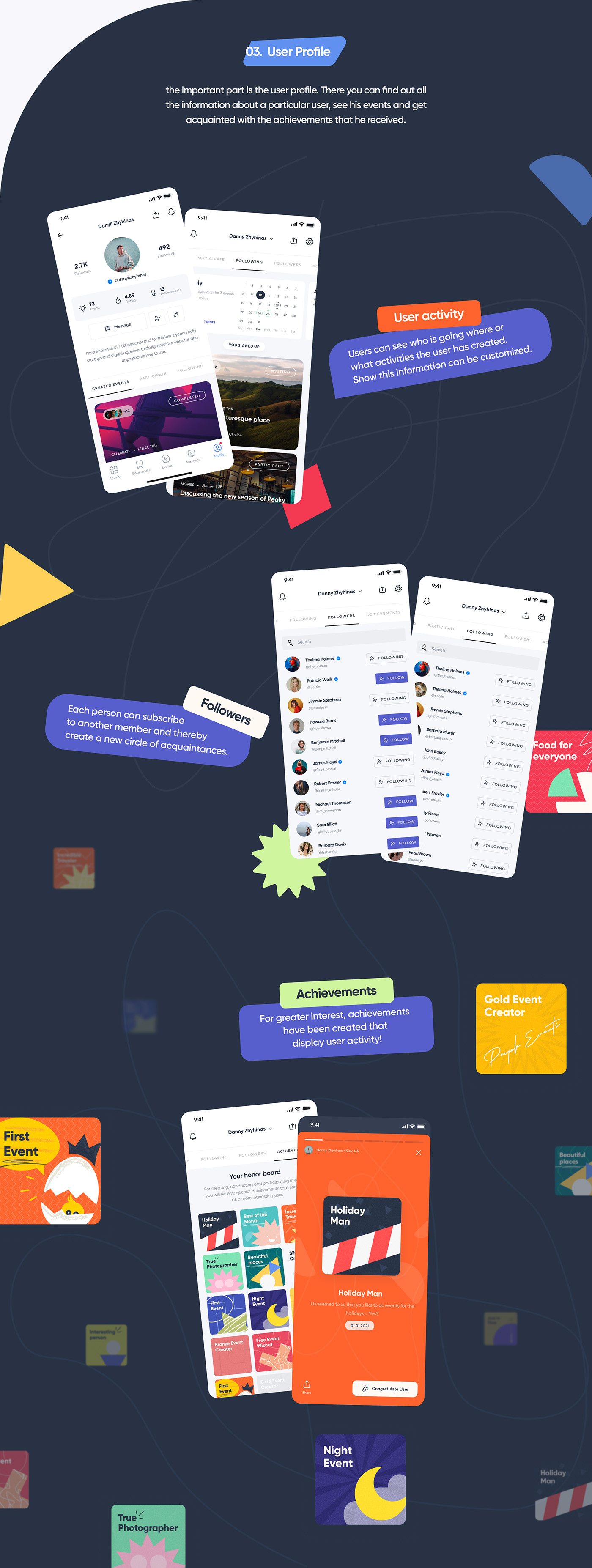 app app design colorful design Event inspiration motion Startup UI ux